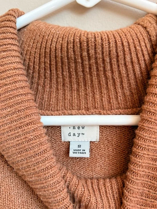a new day Cozy Cowl Neck Knit Sweater in Tan / Dusty Peach - Picture 2 of 3
